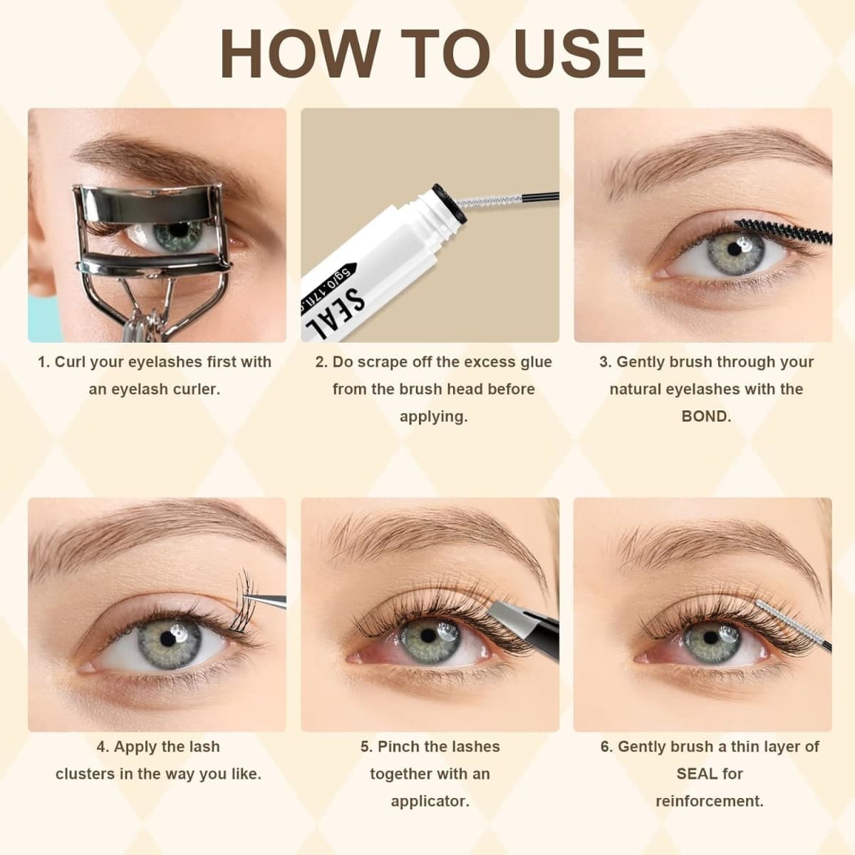 ZEYUMEE Lash Bond and Seal, Long Lasting Cluster Lash Glue, Strong Hold, Waterproof, Latex-Free, Suitable for Sensitive Eyes thumbnail 5