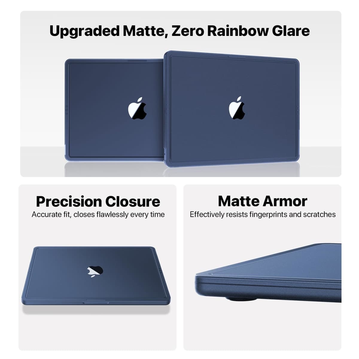 Compatible with MacBook Air 13 inch Case M5 M4-M2 2026 2025-2022, A3449 A3240 A3113 A2681, [100% Match Official Color] Protective Hard Shell Laptop Cover for MacBook Air 13.6 inch – Midnight Clear thumbnail 2