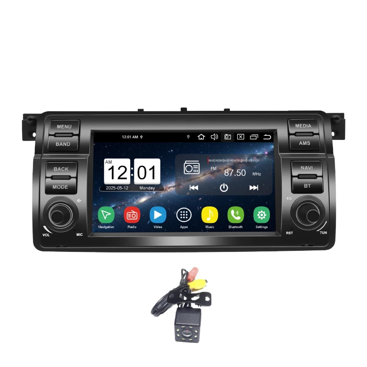 Egosonic Android 14 Car Radio 7inch for BMW E46 3 Series 1999-2004, Octa Cores (4+64GB), Wireless Carplay Android Auto, DSP+, Support 4G WiFi BT 5.0 SIM Card Slot