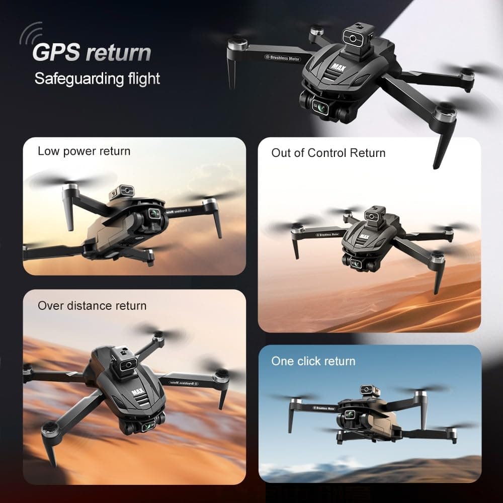 CVCBSER C1 Drone for Adults with 1080P Camera, 4.5" LCD 8K HD Screen Control, GPS Auto Return Four Way Obstacle Avoidance Drones Quadcopter, 5000ft Video Transmission, 44Mins Flight Time(C1) thumbnail 5