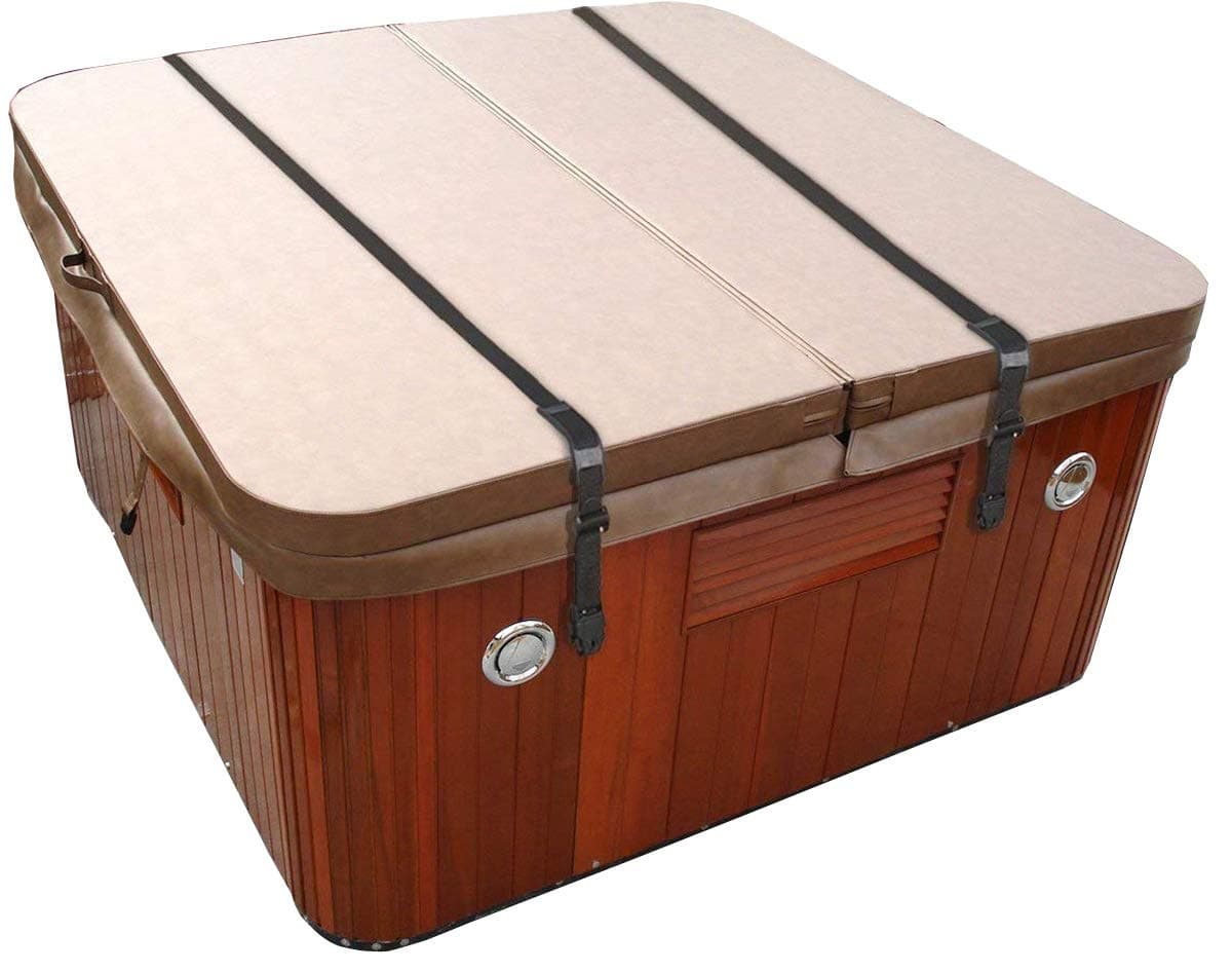 UCEDER 2 PCS Heavy Duty Hot Tub Cover Wind Straps FITS Most SPAS Locks Adjustable Length 67"~116" — image 1
