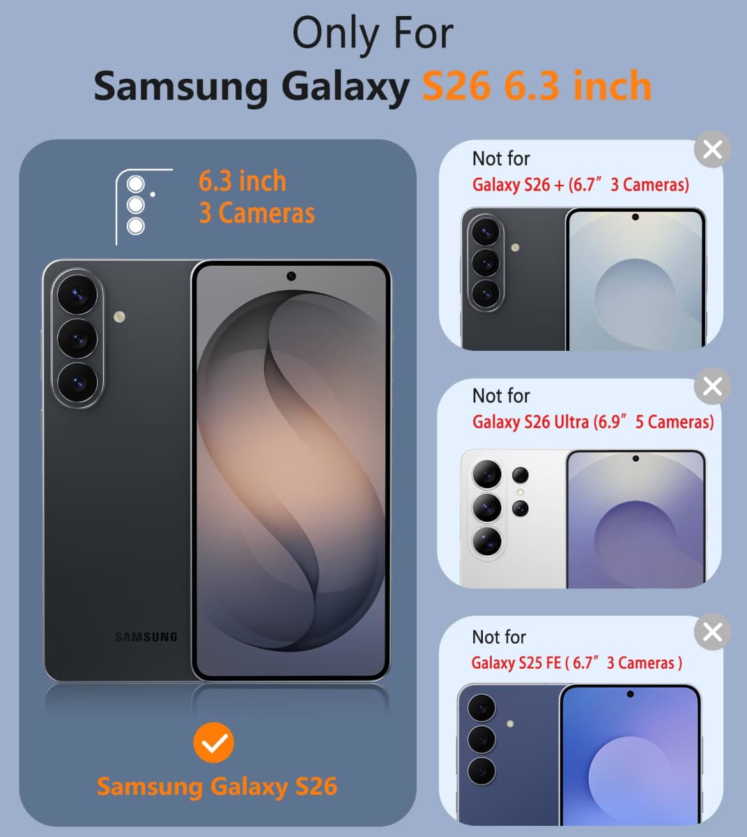 FNTCASE for Samsung Galaxy S26 Case: Military Grade Drop Protection, 14ft Drop Tested, Screen Protector Included, Anti-Slip Anti-Fingerprint TPU+PC Dual Layer Shockproof Phone Case Cover (Black) thumbnail 2
