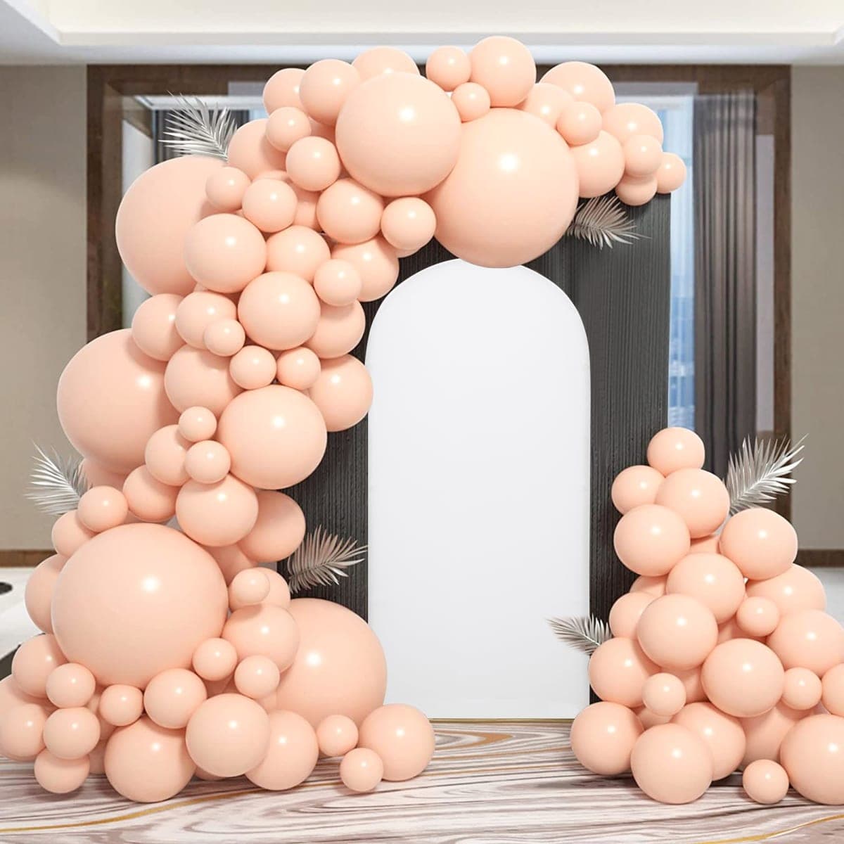 7.2FT Wedding Arch Covers Arch Backdrop Cover Arch Stand Covers Set Arch Cover Spandex Fabric Stretchy Backdrop for Wedding Birthday Party Decoration Baby Shower (White, Cover Only) thumbnail 3