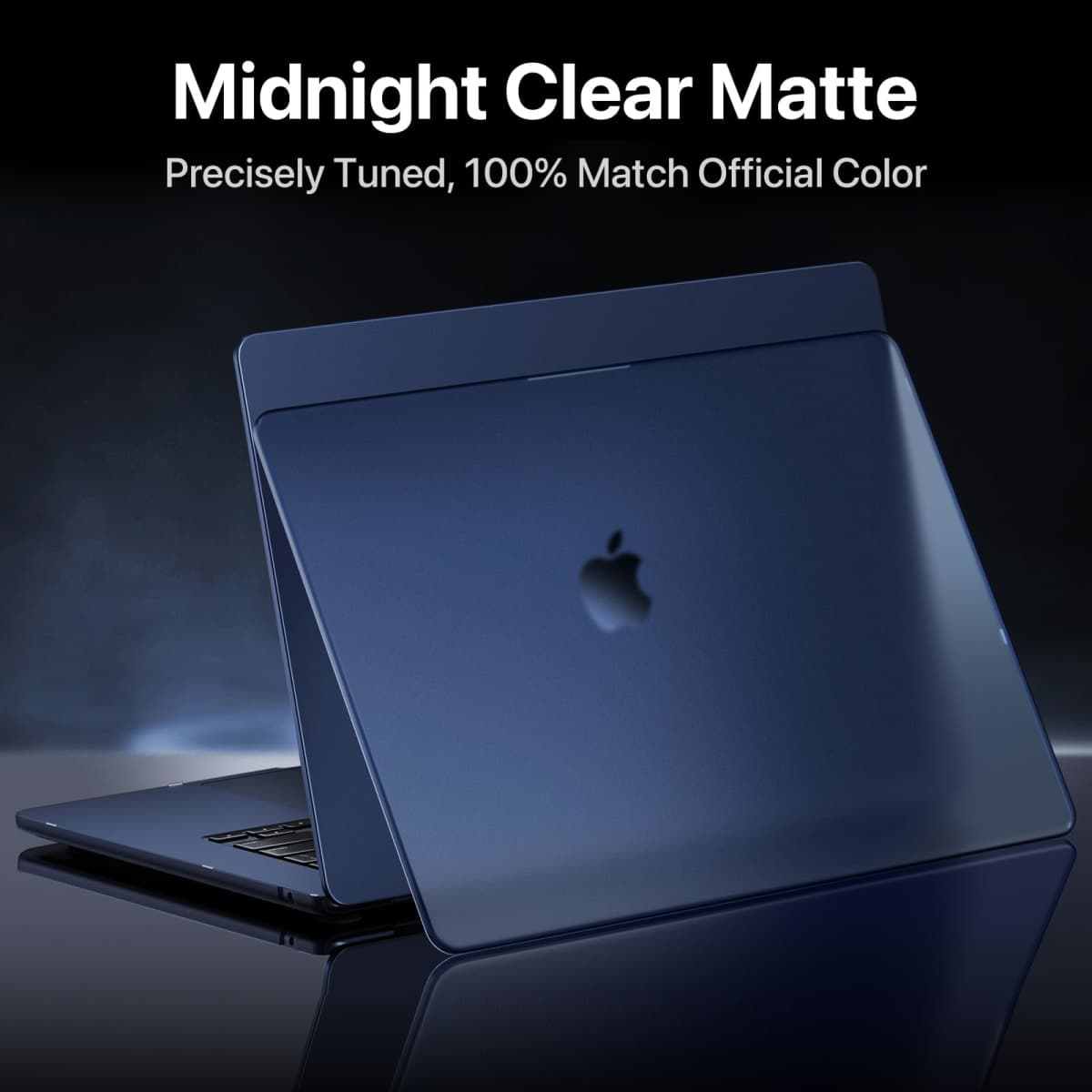 Compatible for MacBook Air 15 inch Case M5 M4-M2 2026 2025-2023 [100% Match Official Color] [Ultra Thin Armor] Protective Hard Shell Matte Cover for Laptop A3448 A3241 A3114 A2941 - Midnight Clear thumbnail 5