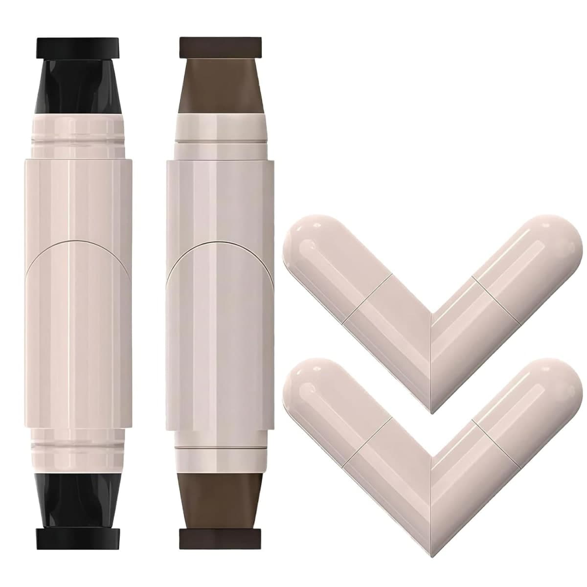 Petansy Double Headed Eyeliner Stamp 2 Colors Waterproof Long Lasting Smudge Proof Liquid Eyeliner Pen Eye Makeup Pen — image 1