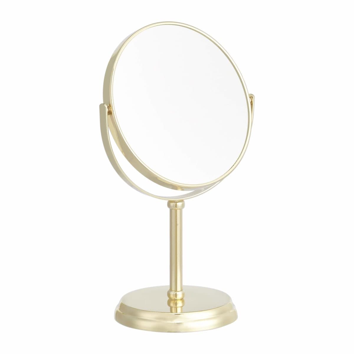 Amazon Basics Vanity Mirror - 1X/5X Magnification, Gold — image 1