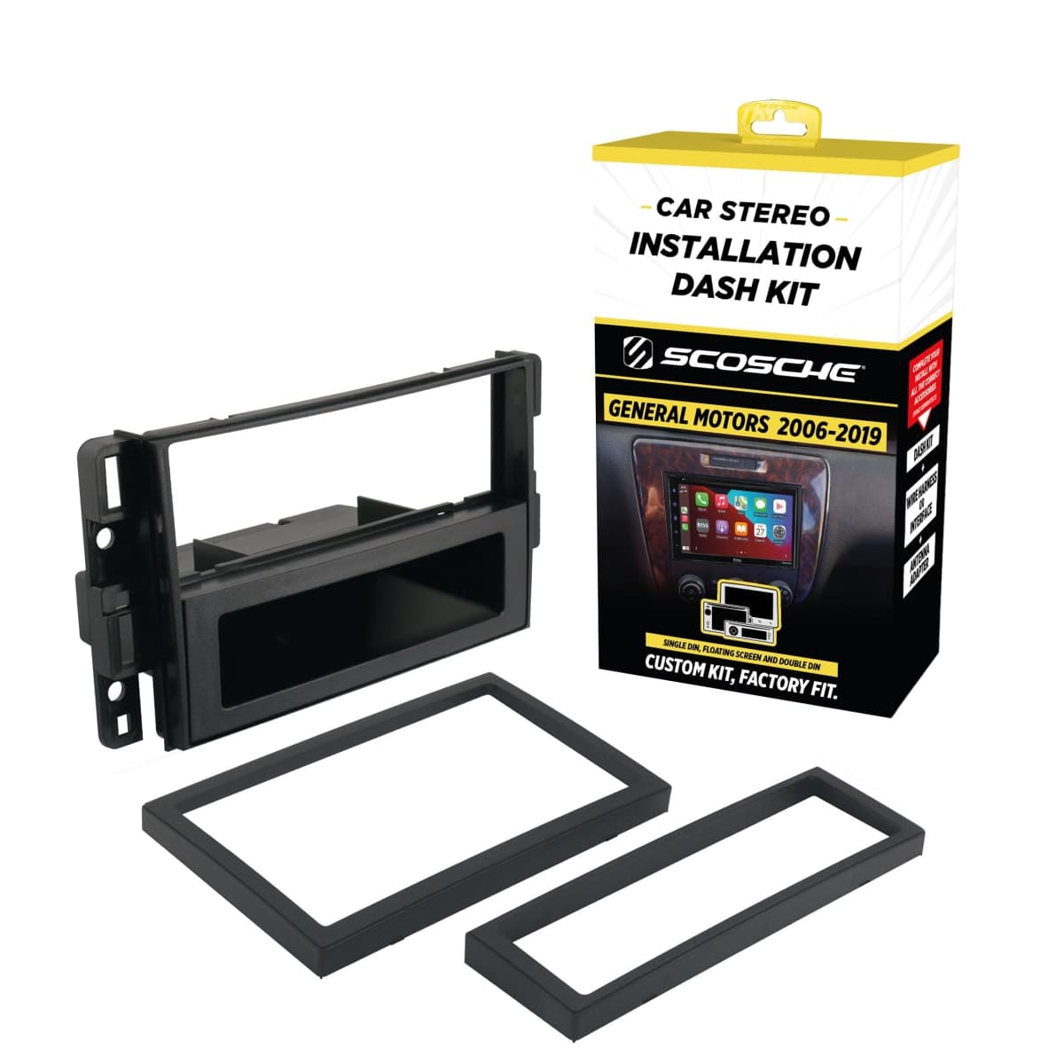 Scosche GM1598B ISO DIN with Pocket or Double Din Installation Kit for 2006-Up Chevy Impala/Tahoe — image 1