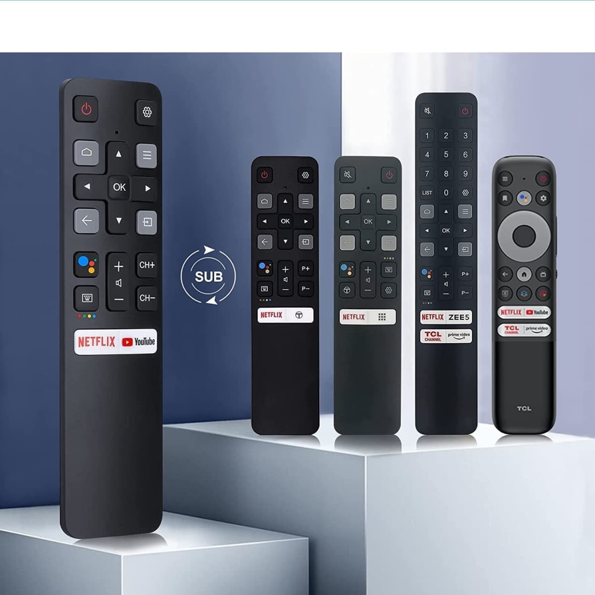 New Replaced Remote RC802V FNR1 Fit for TCL Android 4K Smart TV [NO Voice Function] 40S334 50S434 55S434 75S434 40S330 70S430 32S334 55S435 50S435 43S434 32S6500A 65P8S 65P8 49S6800FS 32S6500S 32A325 thumbnail 2