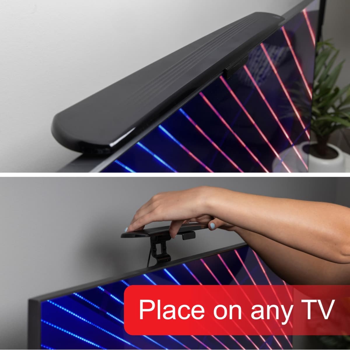 UltraPro Digital TV Antenna Indoor for Smart TV, Long Range HD Local Channels, Easy Mount on Top Design, Supports 4K 1080P HDTV VHF UHF, 360° Reception, 83713 thumbnail 4
