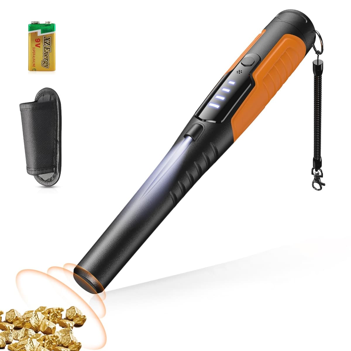 JKUSS Metal Detector Pinpointer, Search Treasure Pinpointing Finder Probe with LCD Display, Professional Waterproof Handheld Pin Pointer Wand with 4 Modes for Metal Detector Adults, Kids — image 1