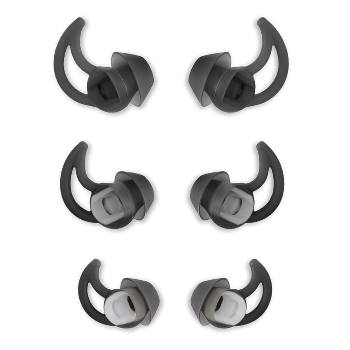 MMYQXI Replacement Earbud Tips Earbud Covers Silicone Ear Tips Compatible with Bose QC20 QC20i SoundSport SIE2i IE2 IE3 Headphone Rubber Tips Earbud Caps Large 3 Pairs — image 1