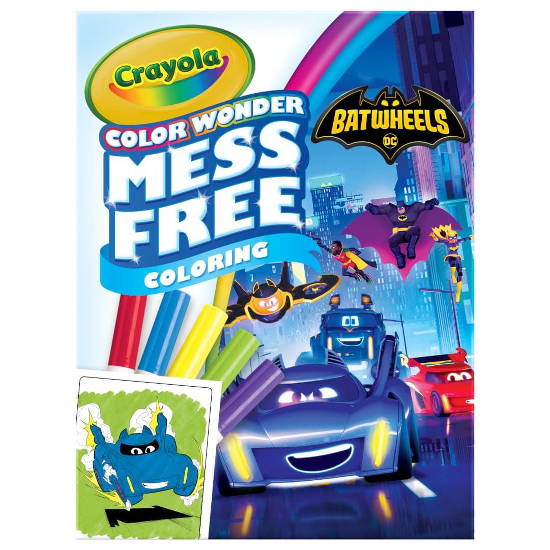 Crayola Batwheels Color Wonder Activity Set, Batman Mess Free Coloring Pages for Toddlers, Batman Gift & Toys for Kids, Stocking Stuffers — image 1