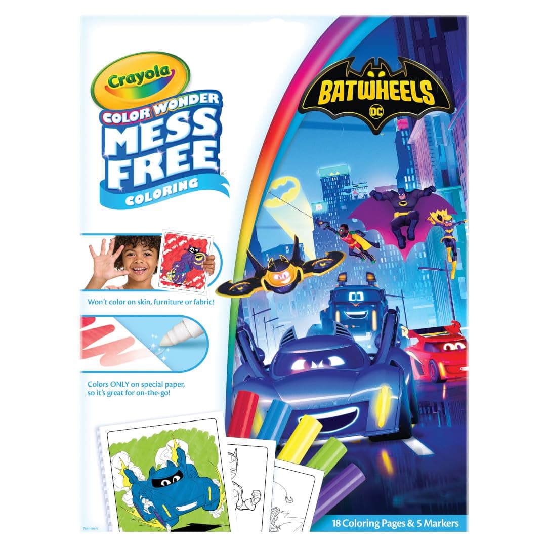 Crayola Batwheels Color Wonder Activity Set, Batman Mess Free Coloring Pages for Toddlers, Batman Gift & Toys for Kids, Stocking Stuffers thumbnail 2