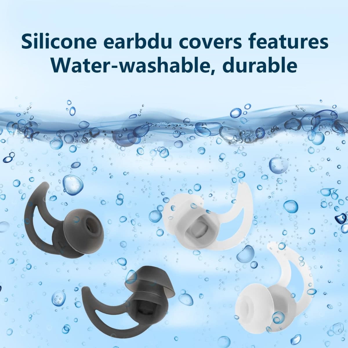 MMYQXI Replacement Earbud Tips Earbud Covers Silicone Ear Tips Compatible with Bose QC20 QC20i SoundSport SIE2i IE2 IE3 Headphone Rubber Tips Earbud Caps Large 3 Pairs thumbnail 5