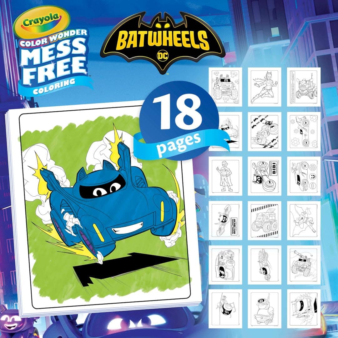Crayola Batwheels Color Wonder Activity Set, Batman Mess Free Coloring Pages for Toddlers, Batman Gift & Toys for Kids, Stocking Stuffers thumbnail 3