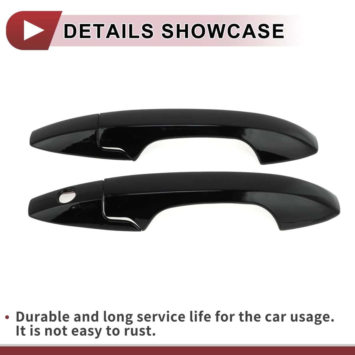 HEROFFIX 1 Set Car Door Handle Cover for Honda CR-V CRV 2007-2011 Outside Gloss Black ABS thumbnail 4