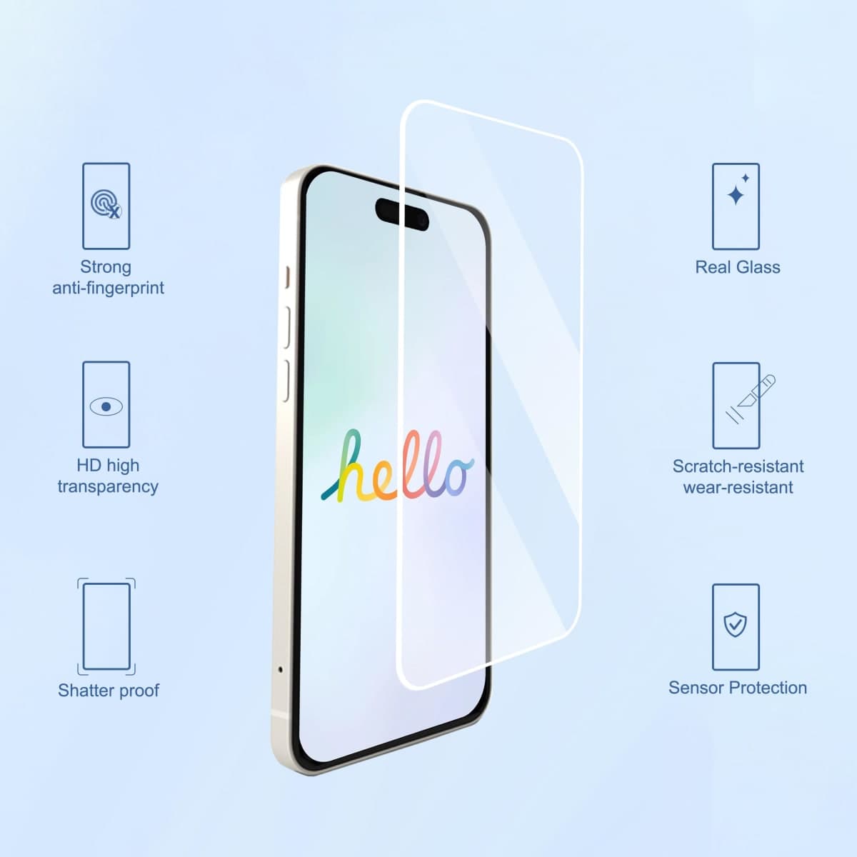 Ailun 3 Pack Screen Protector for iPhone 17 / iPhone 16 Pro [6.3 inch] with Installation Frame, Tempered Glass, Sensor Protection, Dynamic Island Compatible, Case Friendly thumbnail 2