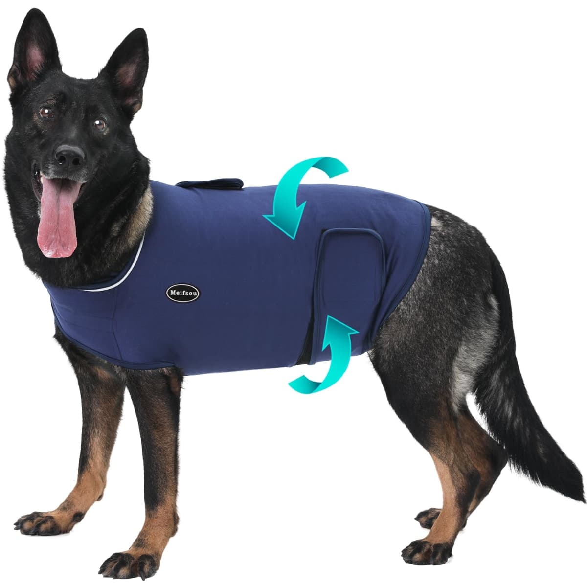 Meifsou Dog Anxiety Vest, Skin-Friendly Thunder Jacket for Dogs, Dog Calming Shirt for Thunder, Fireworks, Vet Visits and Separation - Keep Pet Calm Without Medicine & Training, Anti Anxiety for Dogs — image 1