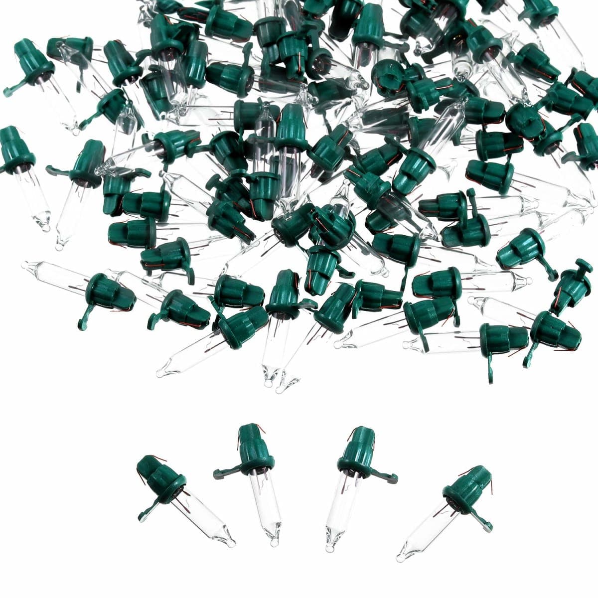 Mudder 200 Count Replacement Christmas Tree Light Bulbs 2.5v 0.425 Watt Mini Replacement Light Bulb Incandescent Wire String Lights Prelit Xmas Tree Decoration(Green Base with Warm White Bulb) thumbnail 3
