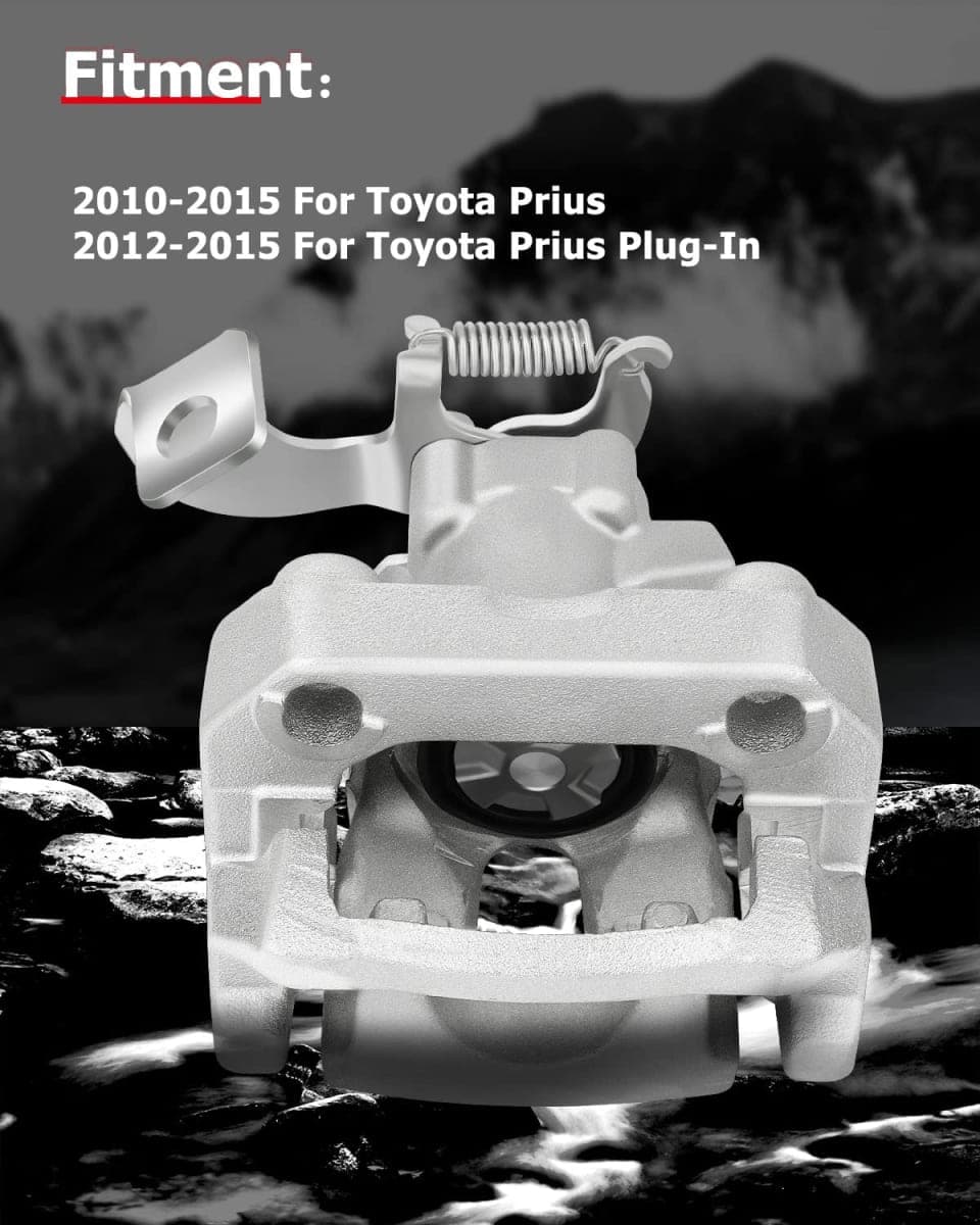 cciyu 19B6287 19B6286 Rear Left & Right Brake Calipers With Bracket For Toyota For Prius 2010-2015,For Toyota For Prius Plug-In 2012-2015 thumbnail 2