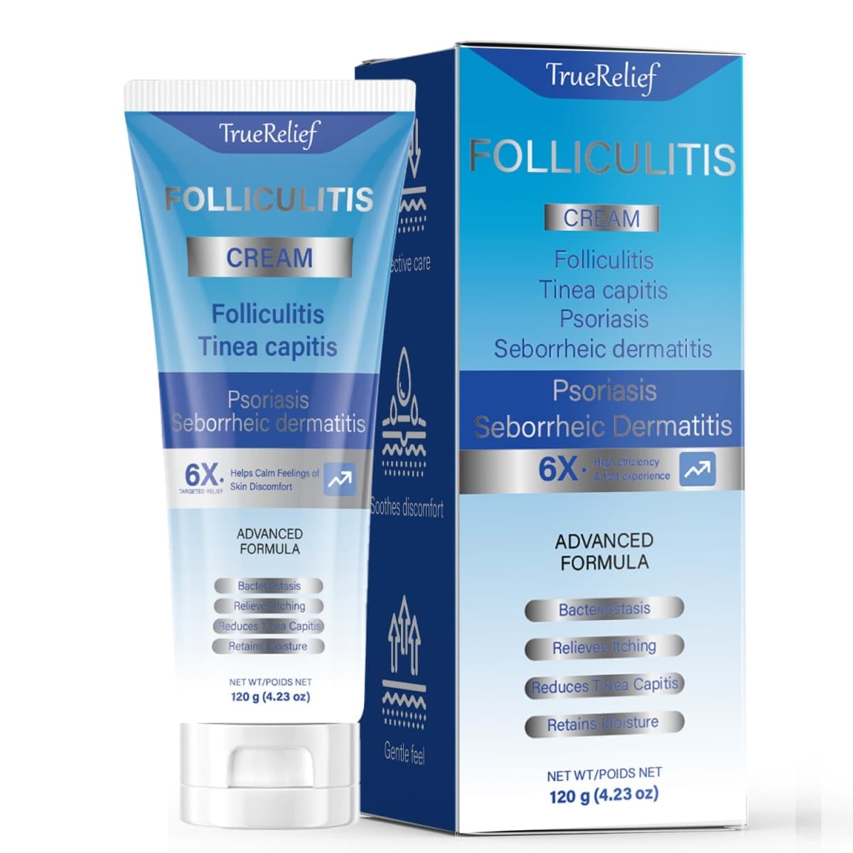 OUHENGTEK Folliculitis Cream | Soothes & Helps Clear Bumps on Scalp, Face, Body & Butt | for Ingrown Hairs, Razor Bumps & Acne | 120g (01)