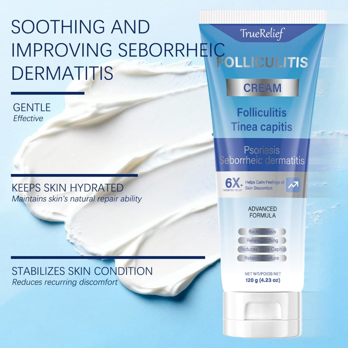 OUHENGTEK Folliculitis Cream | Soothes & Helps Clear Bumps on Scalp, Face, Body & Butt | for Ingrown Hairs, Razor Bumps & Acne | 120g (01) thumbnail 2