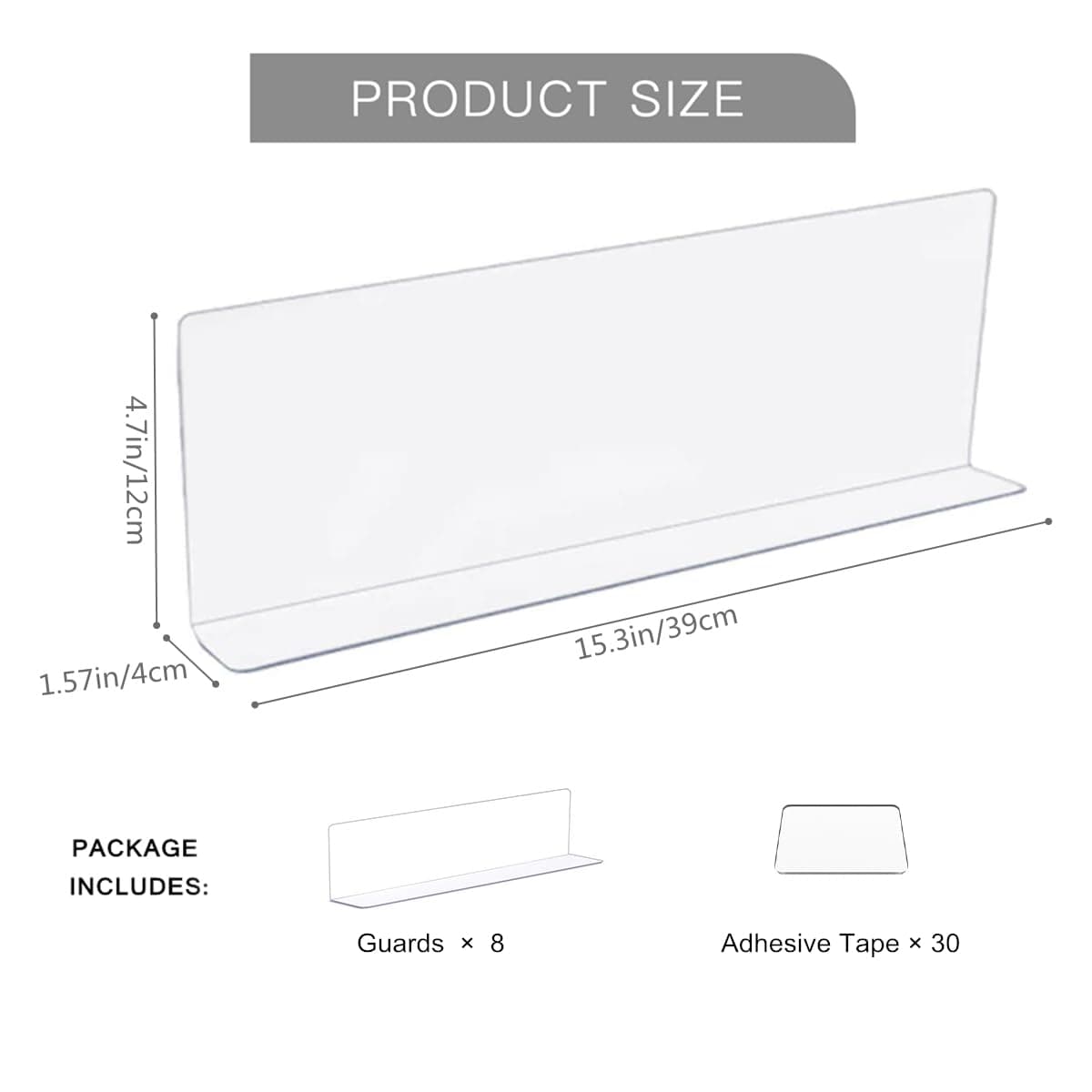 BiJun Laundry Guards for Washer and Dryer Clear Laundry Guard with Transparent Adhesive, Laundry Fence Guard Keeps Dryer Countertop Clean, Laundry Room Accessories Fits Most Washer Dryer thumbnail 3