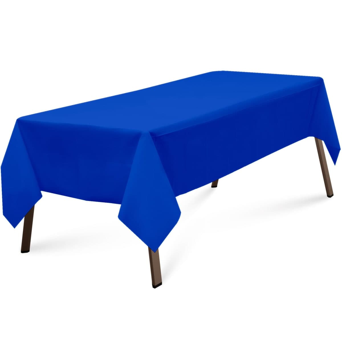 Flexincred Royal Blue 3 Pack Rectangle Plastic Tablecloth 54 x 108 Inches Premium Nautical Blue Decorative Table Cover for Baby Shower, Birthday, Wedding, Indoor and Outdoor use thumbnail 2