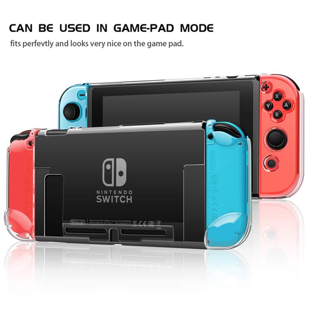 Dockable Clear Case for Nintendo Switch, VANJUNN 3 in 1 Protective Case Cover for Nintendo Switch and Joy-Con Controller with Clear Grip Cover Shock-Absorption(Crystal Clear,NOT for Switch OLED) thumbnail 5
