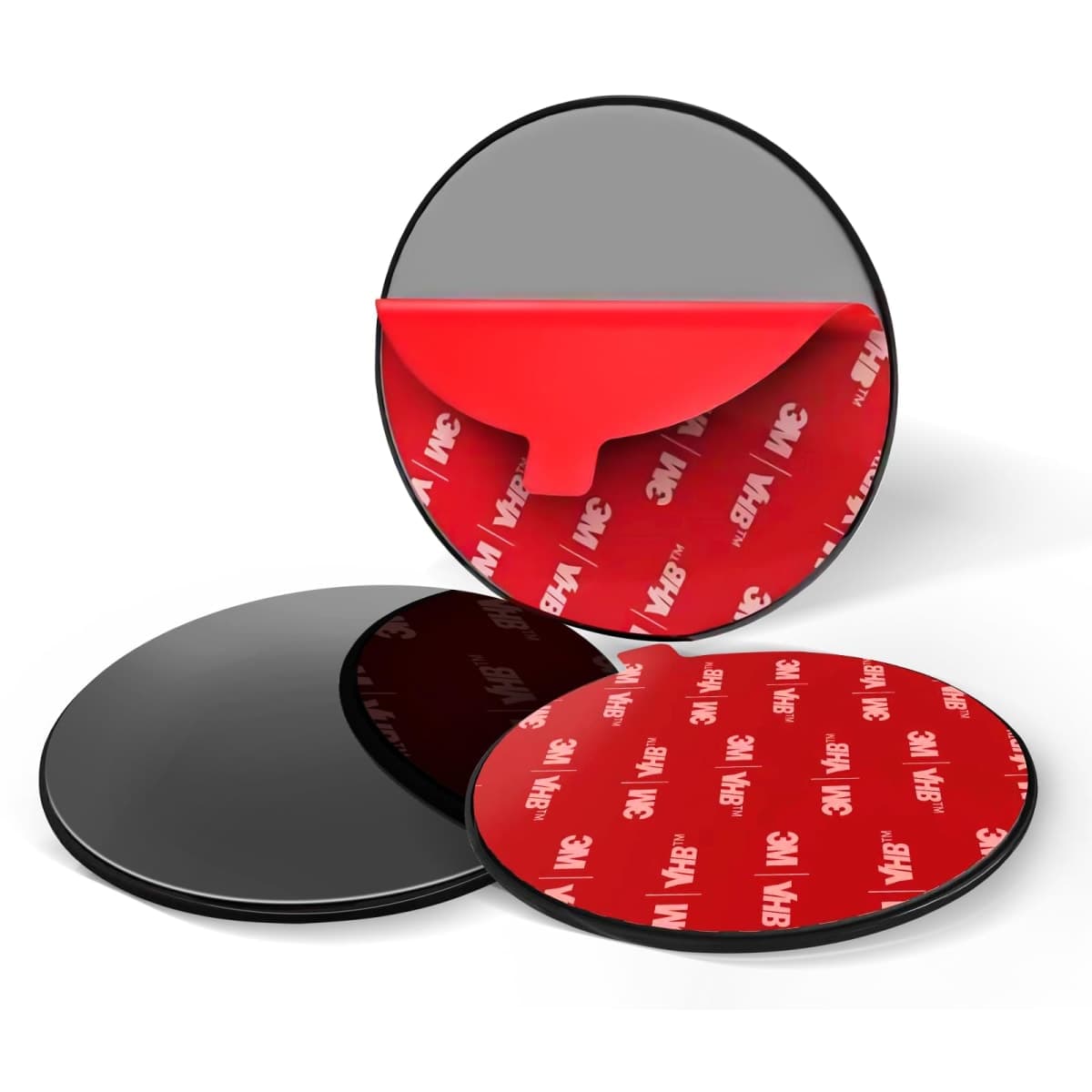 Dashboard Pad Mounting Disk for Suction Cup Phone Mount, 3.2" (82mm) 3M Car Sticky Base Plate for Phone Holder, Dash Mount, GPS Holder - Flexible & Heat-Resistant, for Flat & Curved Surface [3 PACK] — image 1