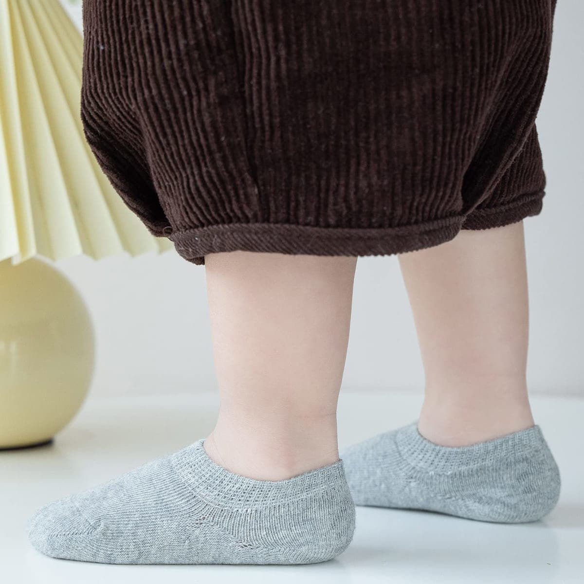 JORMATT Toddler No Show Socks Little Girls Boys Cotton Socks Anti Slip Low Cut Ankle Socks With Grips (6-12 Pairs), 6 Pairs, Black+white+grey, 3-4T thumbnail 3