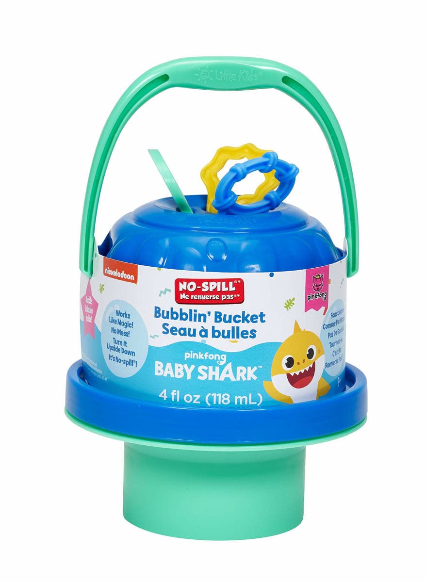 Little Kids Nickeoldeon No-Spill Baby Shark Bubble Bucket; Includes 4oz Solution — image 1