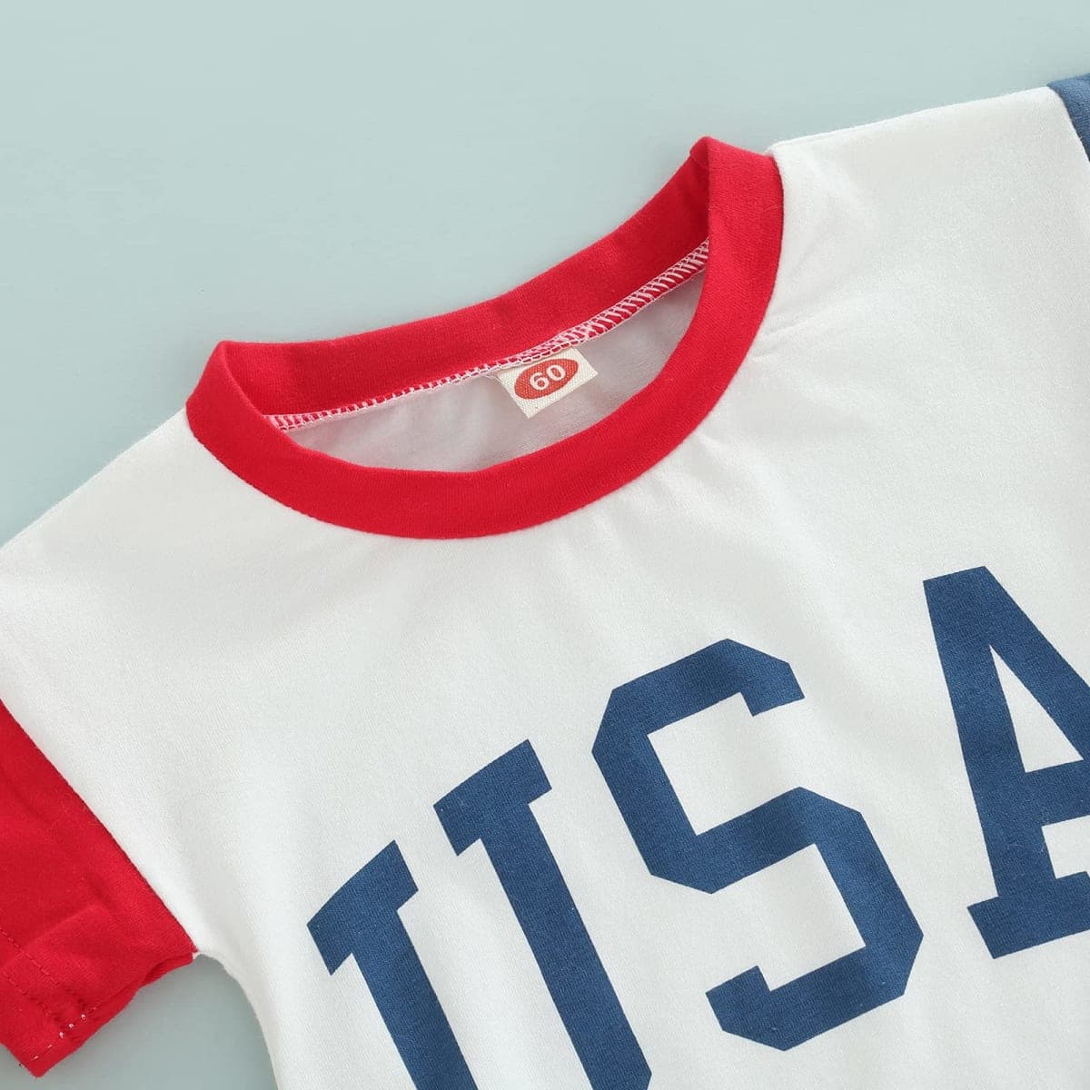 Baby 4th of July Outfit Boy Girl Infant Toddler Vintage USA T Shirts Oversized Romper Onesie Retro Clothes, Usa Romper, 9-12 Months thumbnail 5