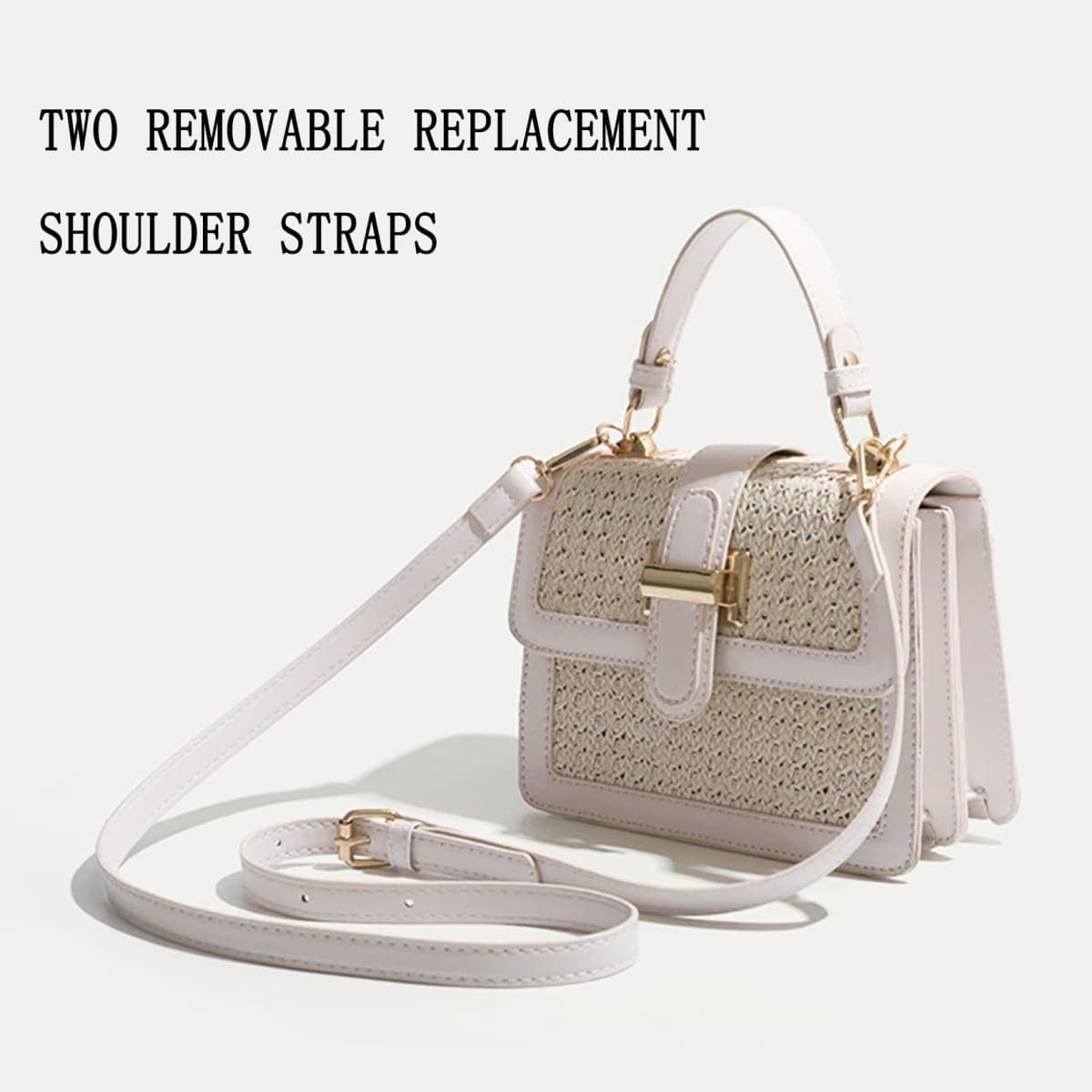 Beach Purse Women Cute Summer Straw Purse Mini Clutch Woven Tote Vacation Handbags Beach Straw Shoulder Bag, Khaki thumbnail 5