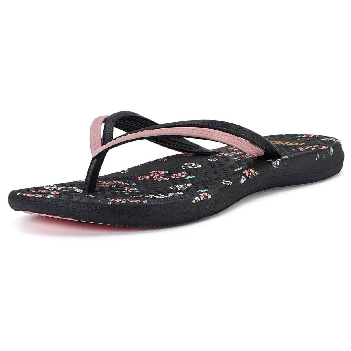VOVEA Flip Flops For Women Non-Slip Bathroom Shower Shoes Cushion foam Indoor and Outdoor Sandals, Black, 7 thumbnail 3