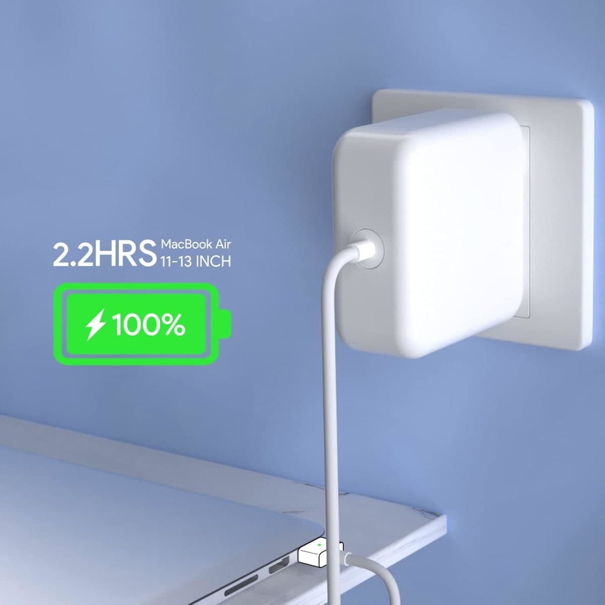 Mac Book Air Charger, 45W Magnetic Mag2 T-Tip Laptop Charger Suitable for Mac Book Air 11 inch and 13 inch After Mid 2012(Applicable to 2012-2017) thumbnail 2