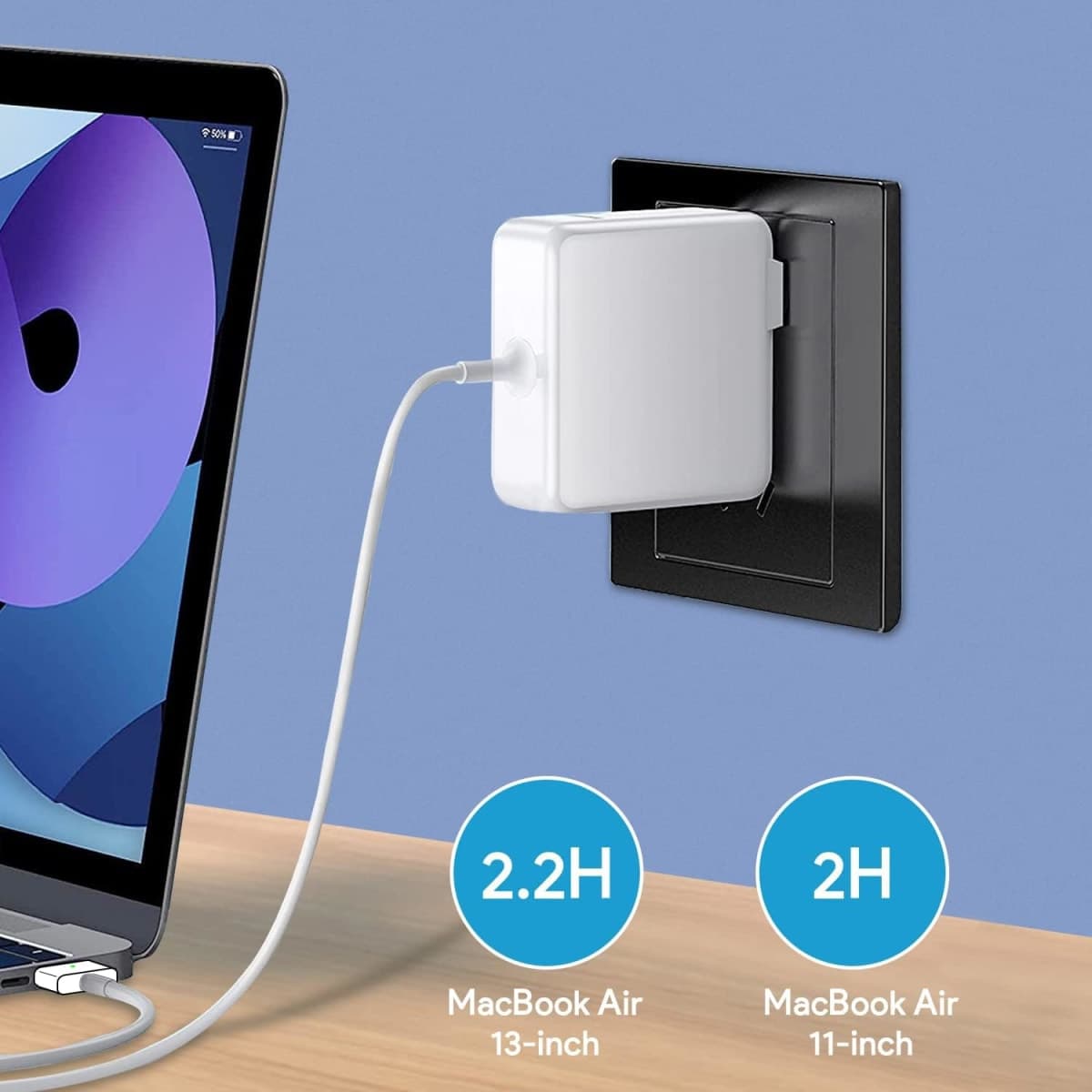 Mac Book Air Charger, 45W Magnetic Mag2 T-Tip Laptop Charger Suitable for Mac Book Air 11 inch and 13 inch After Mid 2012(Applicable to 2012-2017) thumbnail 4