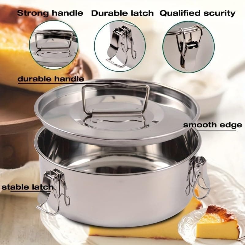 Stainless Steel Flan Mold, 63 Oz Flanera Baking Pan for Instant Pot 3 6 8 QT Flan Mold with Lid Silver Flanera Mold for Baking Oven Safe thumbnail 3