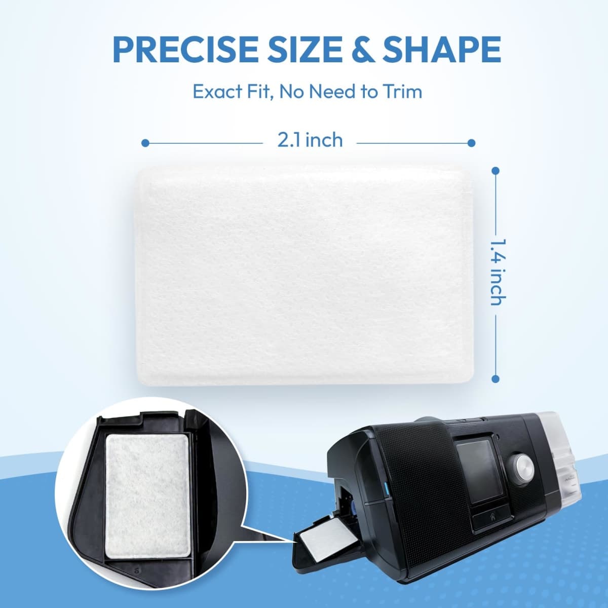 60-Pack Premium Disposable Replacement CPAP Filters Compatible with AirSense 10, AirCurve 10, S9, AirStart & Universal Fit, Ultra Fine High Filtration, Smooth Airflow, Home, Travel & Daily Essentials thumbnail 4