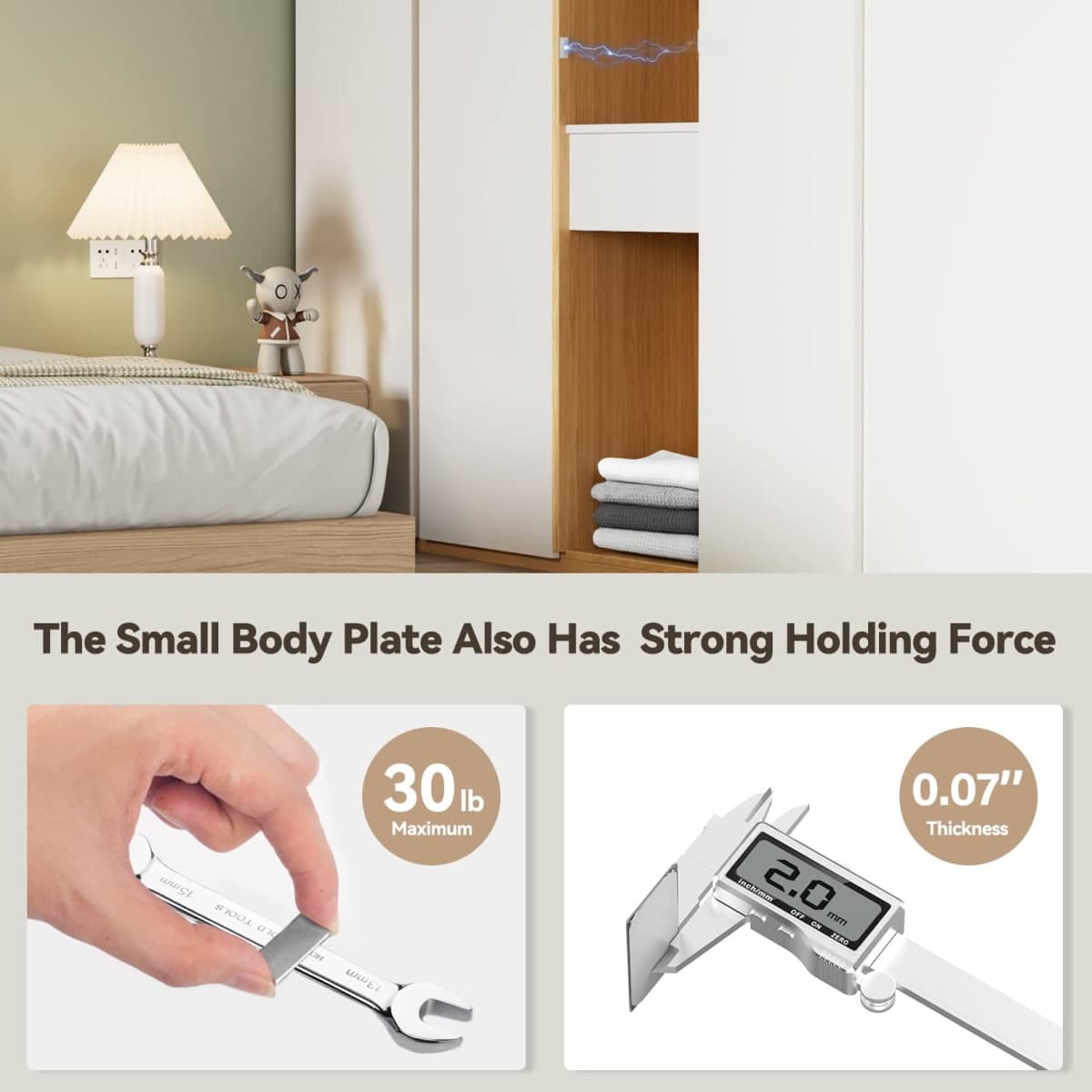 ToniTrui Cabinet Door Magnetic Catch, 16 Pack 0.08in Cabinet Door Magnets for Wardrobe Closet Shutter Drawer Cabinet Closure thumbnail 3