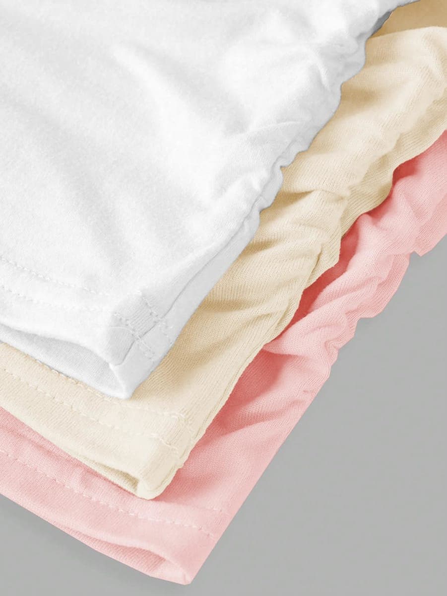 SOLY HUX Girl's Tank Tops 3 Packs Cute Ruched Spaghetti Strap Camisole Slim Fit Undershirts, Apricot Yellow Pink, 12 Years thumbnail 2
