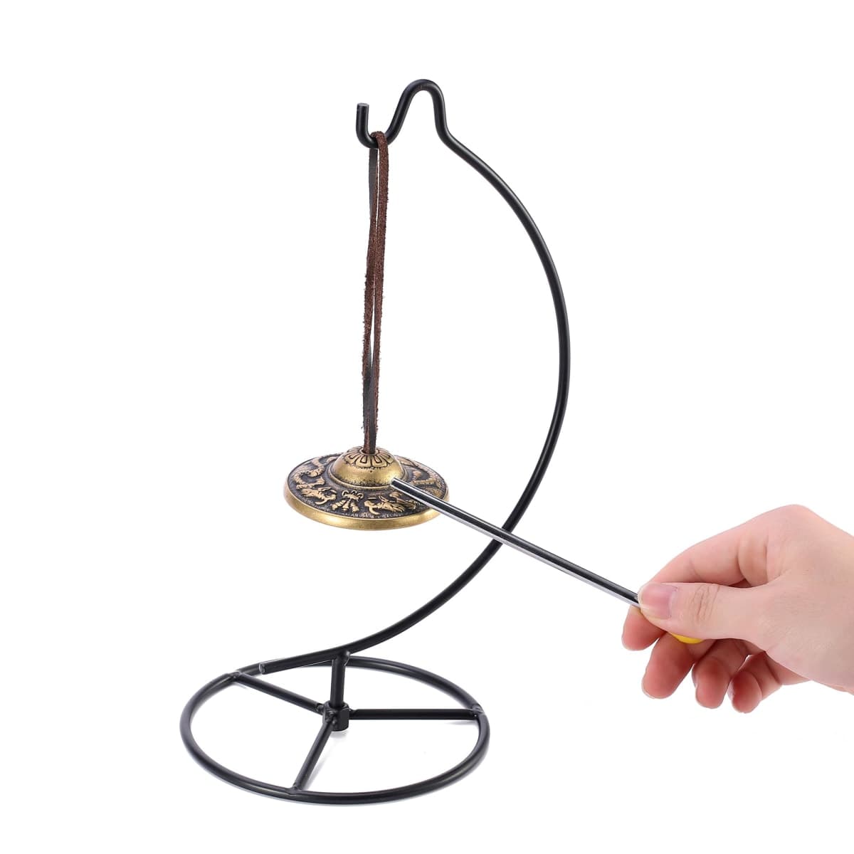 Homelavie Tingsha Chime Bells 2.5" Table Healing Bell with Striker,Tibetan Finger Cymbals for Spiritual Healing Mindfulness Meditation Yoga Buddhist, Relaxation(2 Dragons Embossed) — image 1