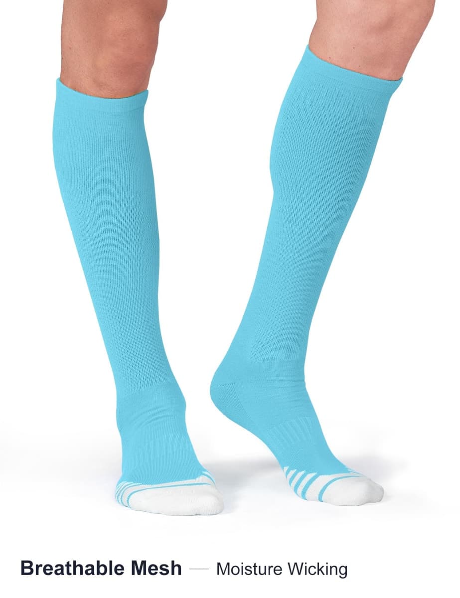 FITRELL 2/3 Pack Baseball Soccer Softball Socks for Kids Youth Men & Women Over-the-Calf Knee High Socks (Multiple Colors), Purple (2 Pack), XS thumbnail 2