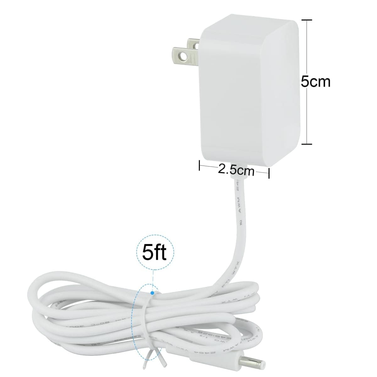 LEFXMOPHY Power Cord Replacement for Hatch Baby Rest Sound Machine Night Light, Barrel Style 5V 1A White AC Supply Adapter Cable 5ft thumbnail 4