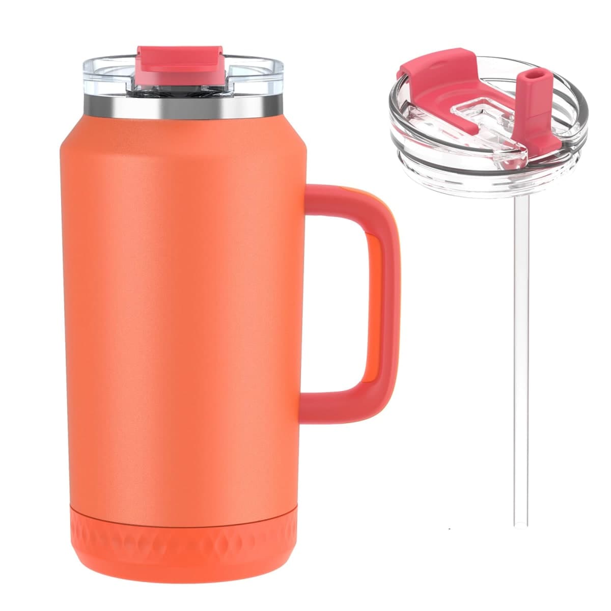 Hydraful 64 oz Tumbler with Handle and Straw - 100% Leak-Proof - Insulated Cup Reusable Stainless Steel Large Water Bottle Travel Mug for Gym, Hiking, and Camping - Gifts for Women Men Him Her — image 1