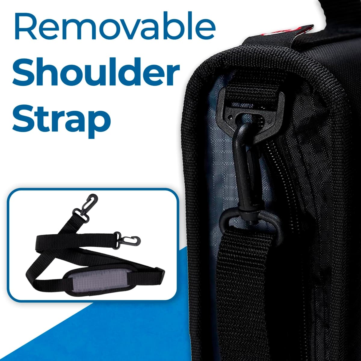 Case-it Universal Zipper Binder | 2-Inch O-Rings, 13-Inch Laptop/Tablet Padded Pocket, 400 Sheet Capacity, Multiple Storage Pockets & Shoulder Strap | School & Office Organizer | LT-007 Jet Black thumbnail 2
