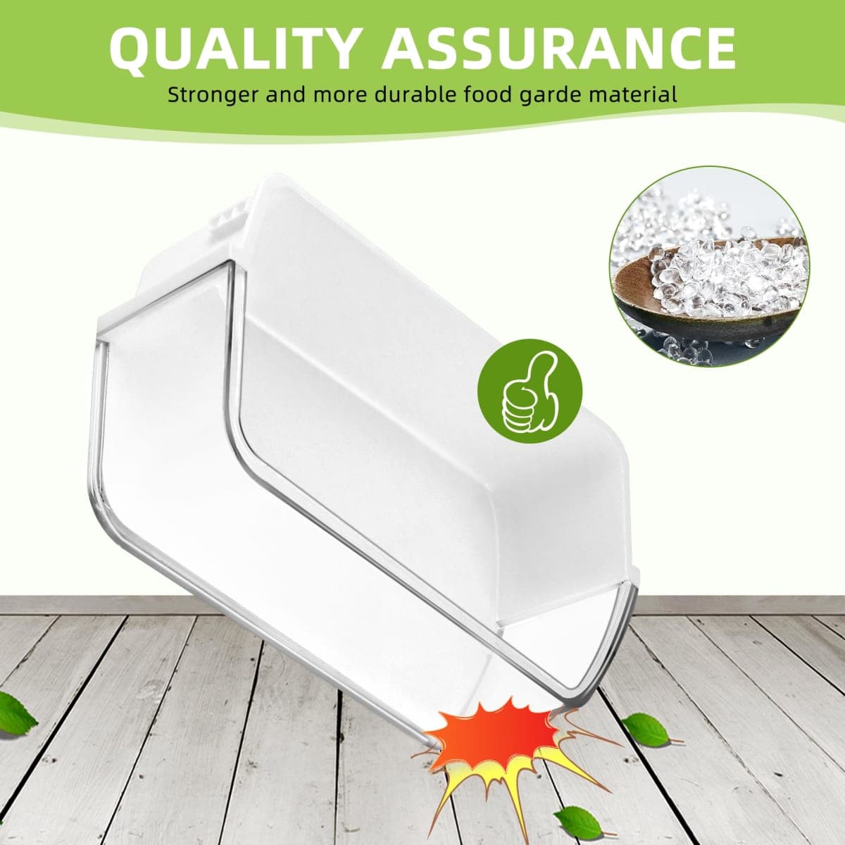 Upgraded DA97-12650A Refrigerator Door Shelf Bin (Right) for Samsung Refrigerator Parts RF260, RF261, RF263 Replaces DA63-06963 DA63-07104A - BY AMI PARTS thumbnail 2