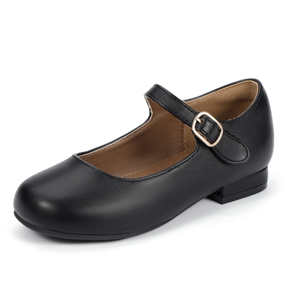 Hehainom Girls Dress Shoes School Uniform Mary Jane Shoes, Blackpu, 12 Little Kid — image 1