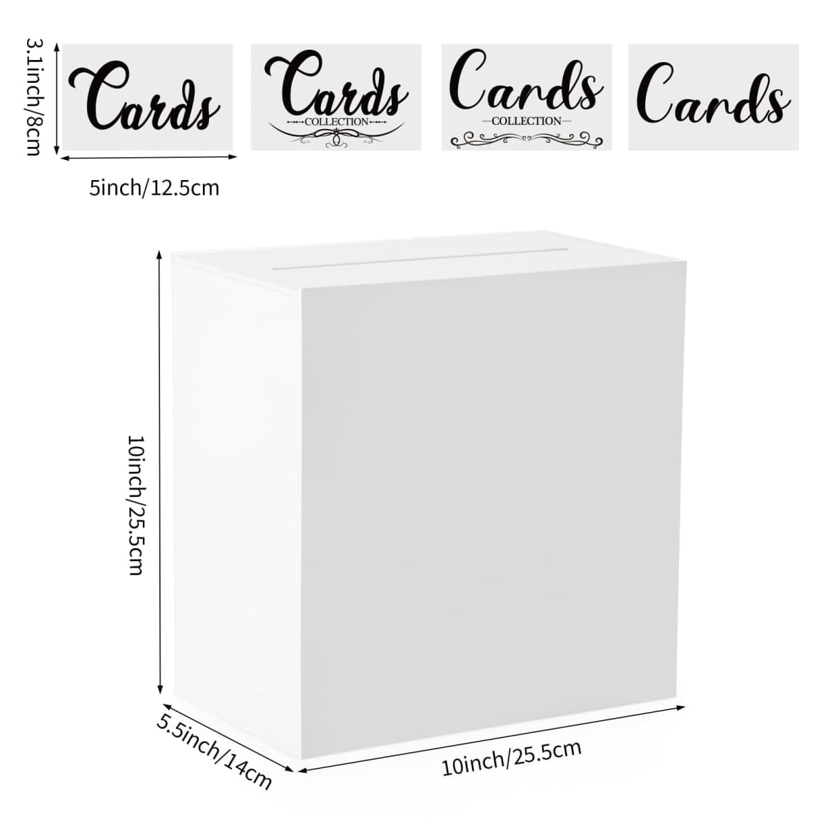Lemicin Cyan Acrylic Wedding Card Box, Large DIY Card Box Blank No Print for Wedding Reception, Graduation Party, Bridal Shower, Keepsake Party Favor, Cosmetic Home Decor (10 x10 x 5.5 Inch) thumbnail 4