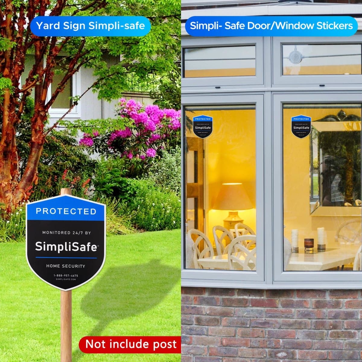 FBORHAFY 6PCS Yard Sign Set, Black Plastic Simple No Trespassing Signs, 9*11in & 3*3.5in, Lawn & Entrance thumbnail 2